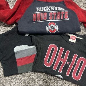 Ohio State Kids Graphic T-Shirts - Red and Black
